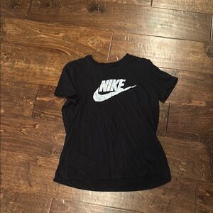 Nike Black Tee with White Logo